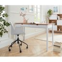 Ver imagem 1 de Escrivaninha Mesa Escritório de Madeira Maciça 2 Gavetas 140cm Coleção Gava