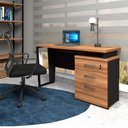 Ver imagem 1 de Mesa de Escritório 1,20m com Gaveteiro 3 Gavetas F5