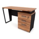 Ver imagem 2 de Mesa de Escritório 1,20m com Gaveteiro 3 Gavetas F5
