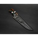 Ver imagem 2 de Conjunto Faca Ponta Fina 3mm Inox com Chaira e Bainha em Couro Legítimo Sg:10'' (25cm)