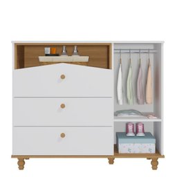 Quarto de Bebê Berço e Cômoda 3 Gavetas 1 Porta e Guarda-roupa 4 Portas 4 Gavetas Happy Espresso Móv - 13 Quarto de Bebê Berço e Cômoda 3 Gavetas 1 Porta e Guarda-roupa 4 Portas 4 Gavetas Happy Espresso Móv - 13