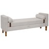 Recamier Sapateira Baú Pietro Casal 140cm Bouclê - Sofa Store:bouclê Bege Marfim - 1