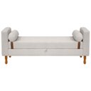 Ver imagem 3 de Recamier Sapateira Baú Pietro Casal 140cm Bouclê - Sofa Store:bouclê Bege Marfim