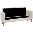 Ver imagem 4 de Recamier Sapateira Baú Pietro Casal 140cm Bouclê - Sofa Store:bouclê Bege Marfim