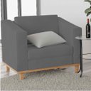 Ver imagem 3 de Kit Sofá 2 Lugares e 2 Poltronas Europa Corano Cinza Doce Sonho Móveis