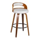 Ver imagem 2 de Kit 8 Banquetas para Cozinha Altas Giratórias Madeira Roma Rivatti Branco
