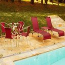Ver imagem 1 de 4 Cadeiras e Mesa Floripa em Alumínio com 2 Espreguiçadeiras Floripa Regulável e Mesa Garden - Trama