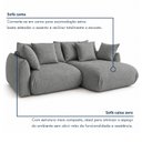 Ver mais imagens de Sofá Cama Modular Orgânico Retrátil 4 Lugares com Almofadas 280cm Malibu