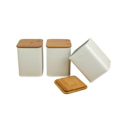 Conjunto Porta Pão Bambu 3 Potes White Bh23353 - 3