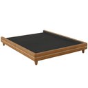 Ver imagem 1 de Cama Casal Pés Madeira 148cm Otto Corano Caramelo Bouclé Off White - Nexta Casa