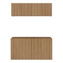 Ver imagem 4 de Conjunto Lavanderia Suspenso Multiuso Armário Aéreo e Balcão Mp5052 Rustic Rustic