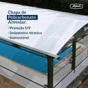 Ver imagem 1 de Chapa de Policarbonato Alveolar Uv 6mm 5,90x2,10m Cristal