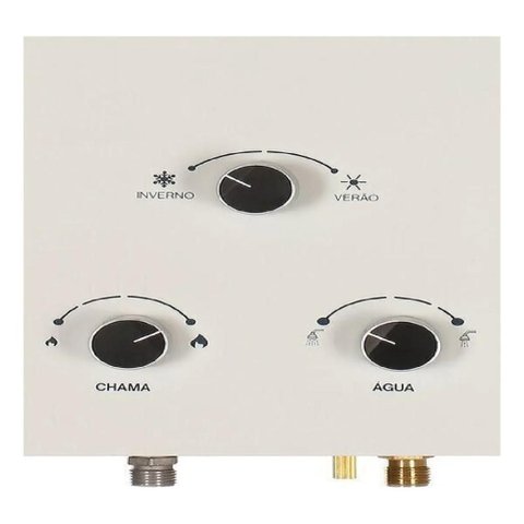 Aquecedor Agua Gás Rinnai Mecânico Pilha REUM15 15L Branco - Branco - Gn