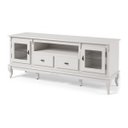 Ver imagem 2 de Rack para Tv com Pés Luis Xv 2 Gavetas 2 Portas e Nicho 60503 Linz Móveis - Laca Branco