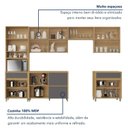 Ver imagem 5 de Cozinha Modulada 6 Peças com 3 Armários Aéreos Ripado 2 Balcões 1 Paneleiro 100% MDF Mista