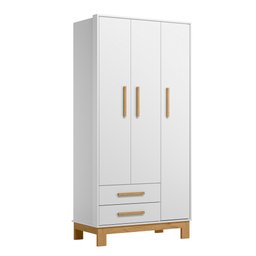 Guarda Roupa Roupeiro Infantil Qencanto Slim 4340 Qmovi Branco Acetinado - 3