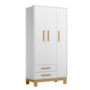 Ver imagem 3 de Guarda Roupa Roupeiro Infantil Qencanto Slim 4340 Qmovi Branco Acetinado