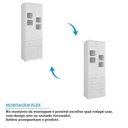 Ver imagem 5 de Guarda-Roupa Bebê 2 Portas 3 Gavetas com Janelas e Pés Mimo 100% MDF Espresso Móveis Branco