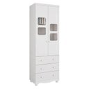 Ver imagem 2 de Guarda-Roupa Bebê 2 Portas 3 Gavetas com Janelas e Pés Mimo 100% MDF Espresso Móveis Branco