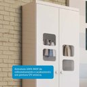 Ver mais imagens de Guarda-Roupa Infantil 61cm 2 Portas 3 Gavetas com Janelas e Pés Mimo 100% MDF Espresso Móveis Branco/Brilho