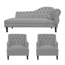 Ver imagem 1 de Divã Cancun 185cm Esquerdo +2 Poltronas Genesis Cinza