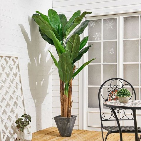 Bananeira Artificial Grande Planta Decoração com 1.90m, Planta Decorativa para Casa e Eventos.