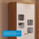 Ver mais imagens de Guarda-Roupa Infantil 61cm 2 Portas 3 Gavetas com Janelas e Pés Mimo 100% MDF Espresso Móveis Branco/Brilho/Amêndoa