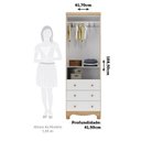 Ver imagem 4 de Guarda-Roupa Infantil 61cm 2 Portas 3 Gavetas com Janelas e Pés Mimo 100% MDF Espresso Móveis