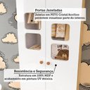 Ver imagem 7 de Guarda-Roupa Bebê 2 Portas 3 Gavetas com Janelas e Pés Mimo 100% MDF Espresso Móveis Amêndoa/Branco