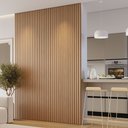 Ver imagem 1 de Kit 3 Placas de Painel Ripado Milão 250cm x 58cm x 3,3mm (Rende 4,35m²) Ecorevest Marrom/Itapuã
