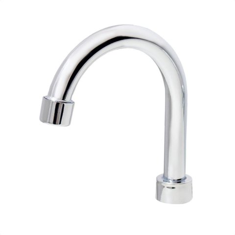 Tubo Bica Torneira Lavatório Arejador Fixo Inox Cromado
