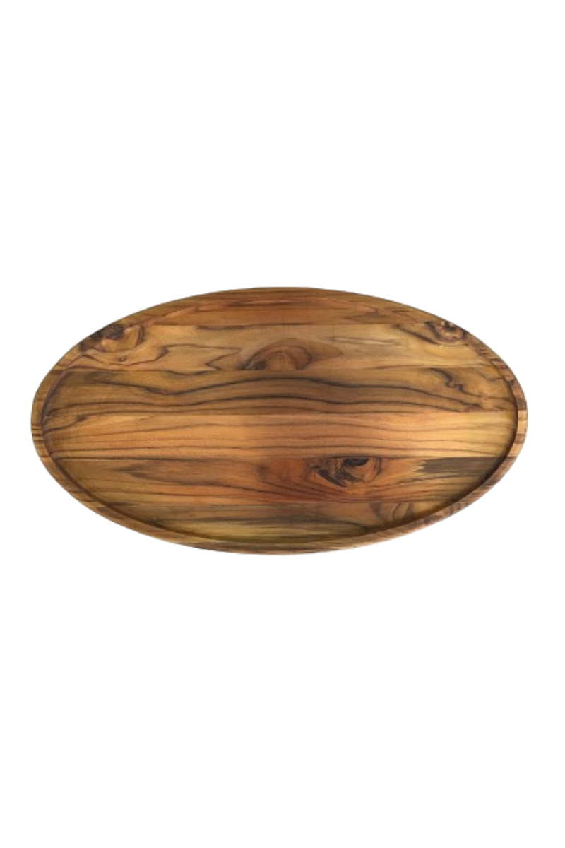 Tábua Saladeira Oval de Servir M – Madeira de Teca 55x30x2cm