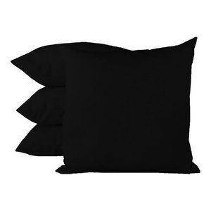 Almofáda Cheia para Sofá Cor Lisa a Sua Escolha 60 x 60 cm - 1Unidade - Preto - Liso