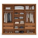 Ver imagem 3 de Guarda-roupa Casal Porto 3 Portas 4 Gavetas Freijó/branco - Politorno