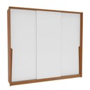 Ver imagem 2 de Guarda-roupa Casal Porto 3 Portas 4 Gavetas Freijó/branco - Politorno