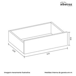 Cômoda Sapateira Ipê 1 Porta e 4 Gavetas Cinamomo/branco - Móveis Albatroz - 5
