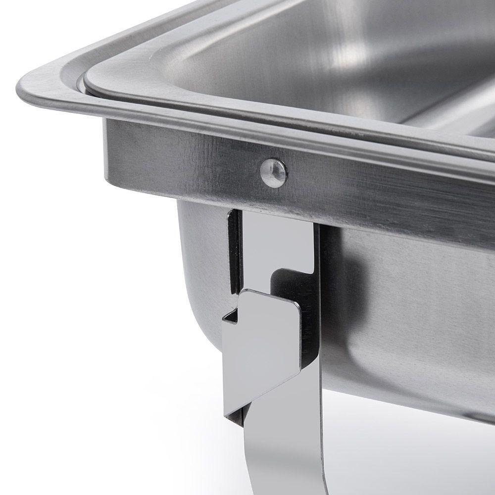 Rechaud Aço Inox Retangular 3 Cubas Gourmet Mix - 6