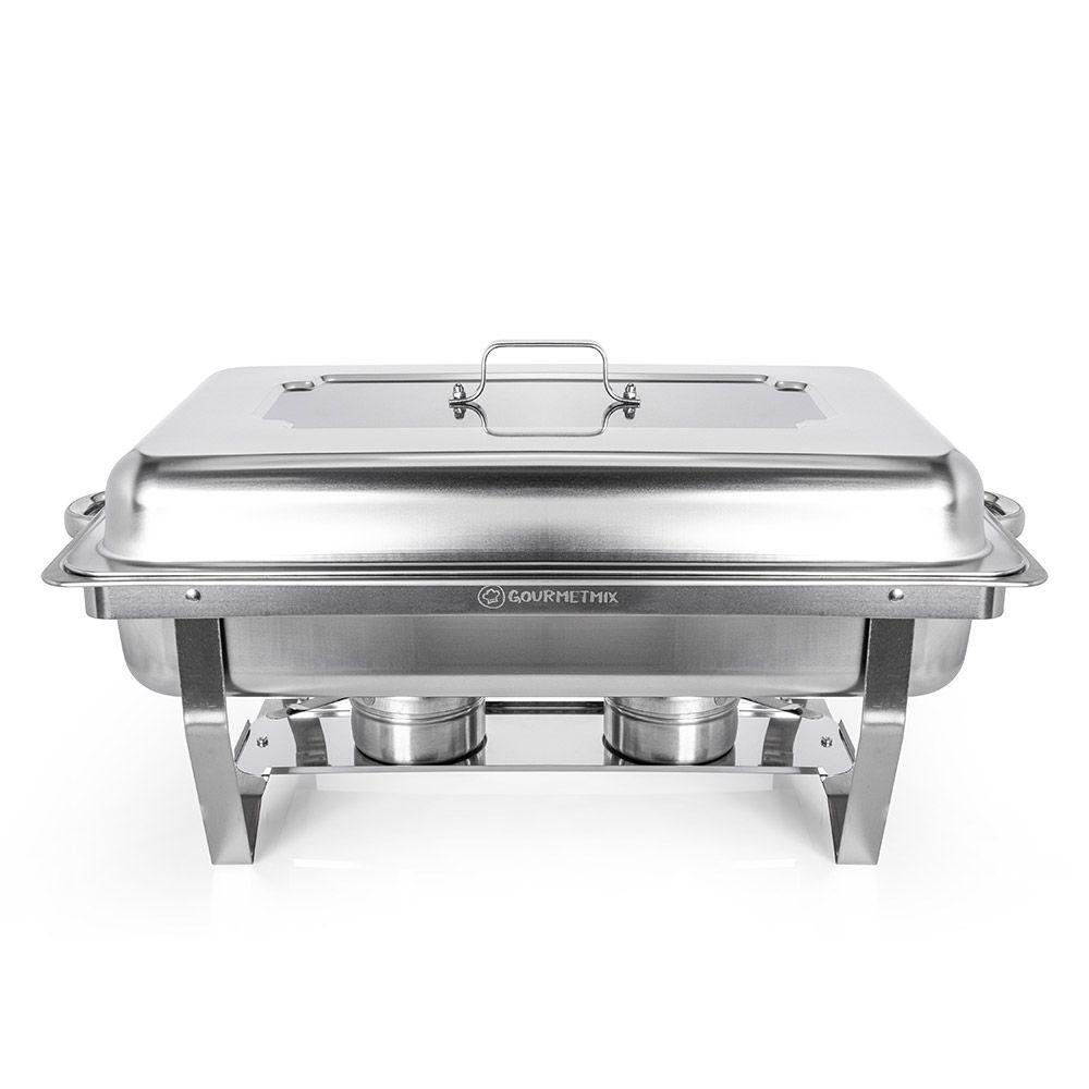 Rechaud Aço Inox Retangular 3 Cubas Gourmet Mix - 3