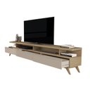 Ver imagem 4 de Rack para TV até 86 Polegadas MDF 217cm Pés em Madeira Maciça 2.2 com 3 Gavetas Vivare Wood