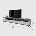 Ver imagem 3 de Rack para TV até 86 Polegadas MDF 217cm Pés em Madeira Maciça 2.2 com 3 Gavetas Vivare Wood