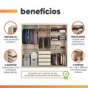 Ver imagem 4 de Guarda Roupas Casal 3 Portas de Correr Reflecta com LED 4 Gavetas Eva