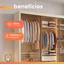 Ver imagem 5 de Guarda Roupas Casal 3 Portas de Correr Reflecta com LED 4 Gavetas Eva