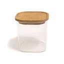 Ver imagem 4 de Pote 800ml de Vidro Empilhável com Tampa de Bambu Quadrado