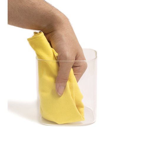 Pote 800ml de Vidro Empilhável com Tampa de Bambu Quadrado