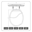 Ver imagem 5 de Assento Tampa para Vaso Sanitário Oval Almofadado Bellart Marrom Escuro Durín