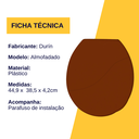 Ver imagem 3 de Assento Tampa para Vaso Sanitário Oval Almofadado Bellart Marrom Escuro Durín