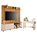 Ver imagem 1 de Estante Home Theater Trinus Cinamomo Off White com Aparador Fiero Off White - Hb Móveis