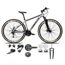 Ver imagem 1 de Bicicleta Aro 29 Absolute Nero 5 Kit 2x9 Gta Sunrun Freio Disco K7 Garfo C-trava Pneu C-faixa Cinza