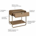 Ver imagem 5 de Mesa de Cabeceira 1g Organica 60 Cm 28061 Hanover Dourado Artesano