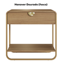 Ver imagem 4 de Mesa de Cabeceira 1g Organica 60 Cm 28061 Hanover Dourado Artesano